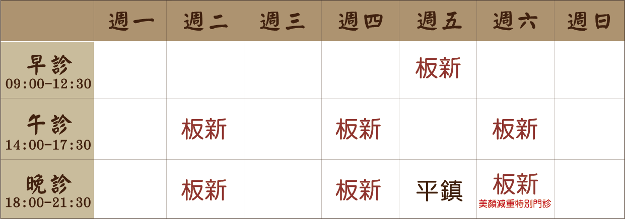 黃祺鈞 醫師｜板新風澤｜風澤中醫 黃祺鈞醫師0701起門診表