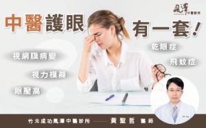 視力模糊、飛蚊症、乾眼症、視網膜病變、眼壓高？中醫護眼有一套