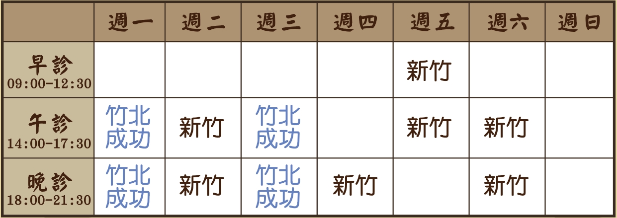 蔡宜璇醫師診表