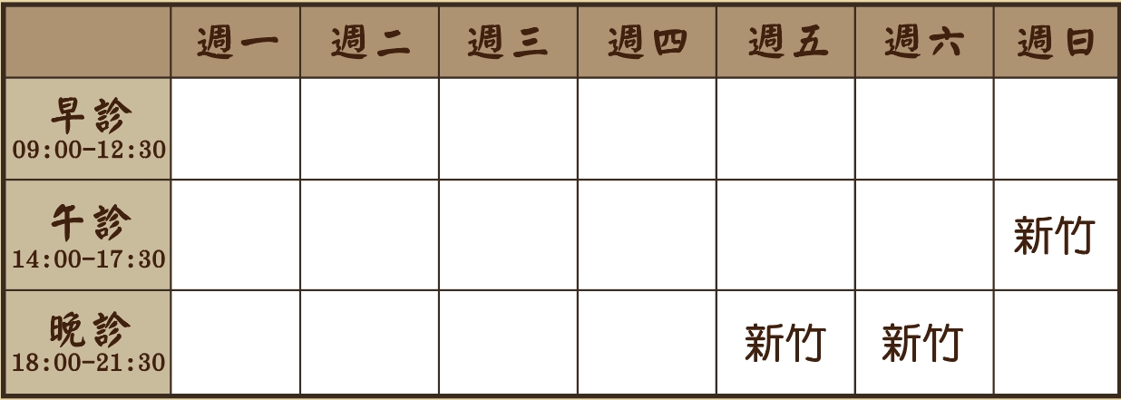 蕭世宏醫師診表