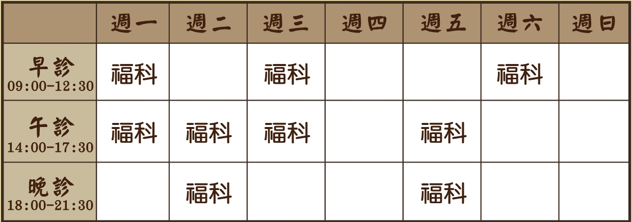 趙傳鼎醫師個人診表