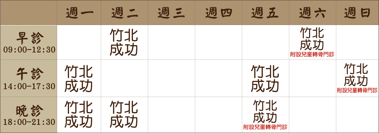 黃聖哲 醫師｜竹北成功風澤｜風澤中醫 黃聖哲醫師門診表
