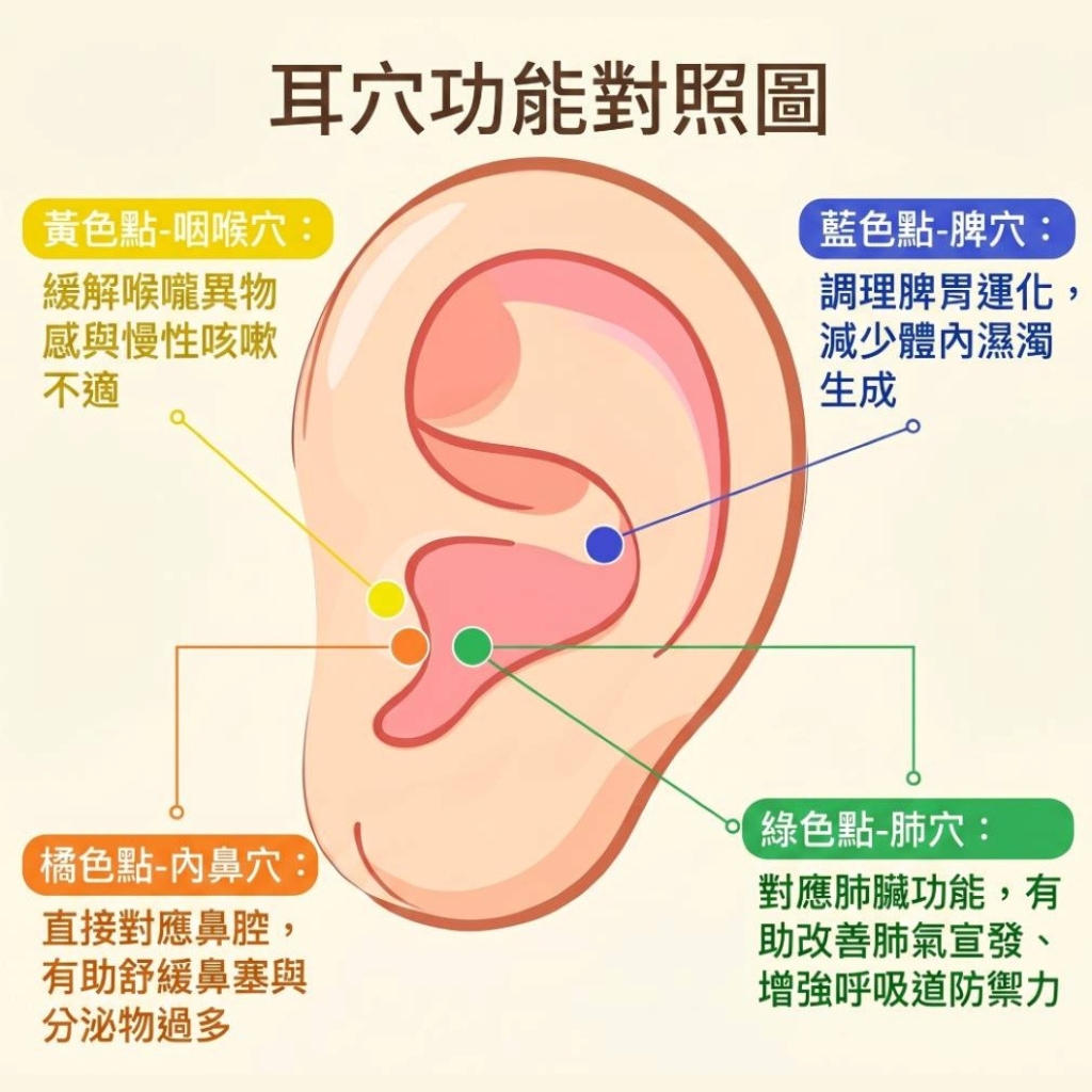 中醫調理鼻涕倒流的治療方式-耳穴治療