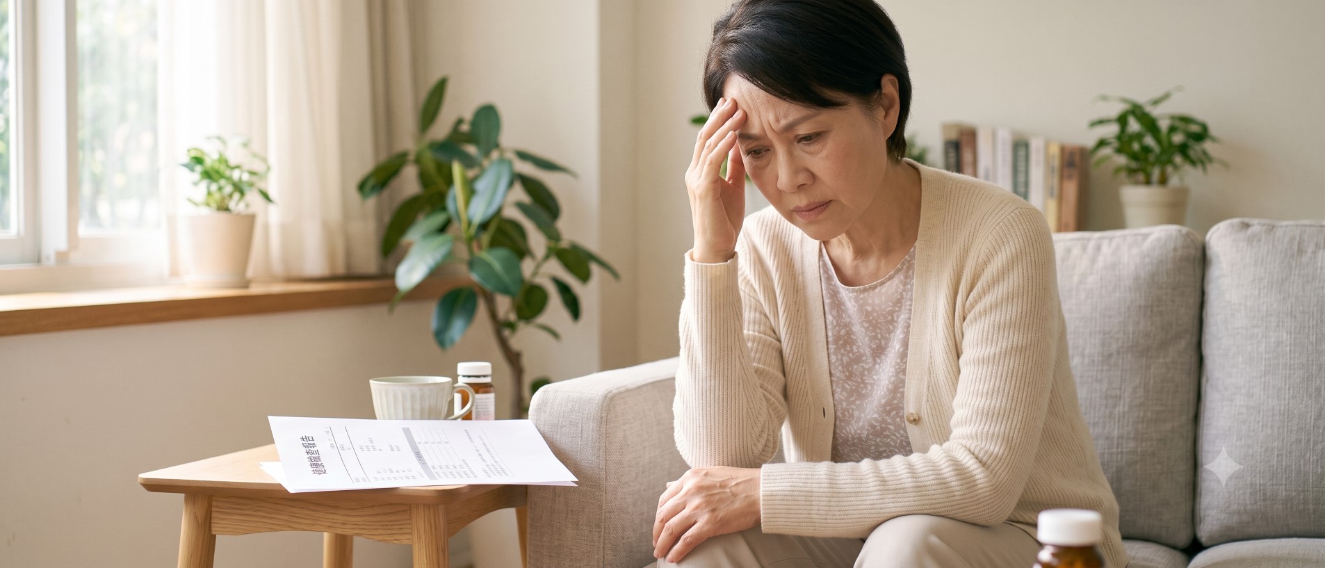 肥胖體重超標與失眠疲憊造成慢性腎臟病惡化，患者因健檢報告腎絲球過濾率偏低而感到焦慮。