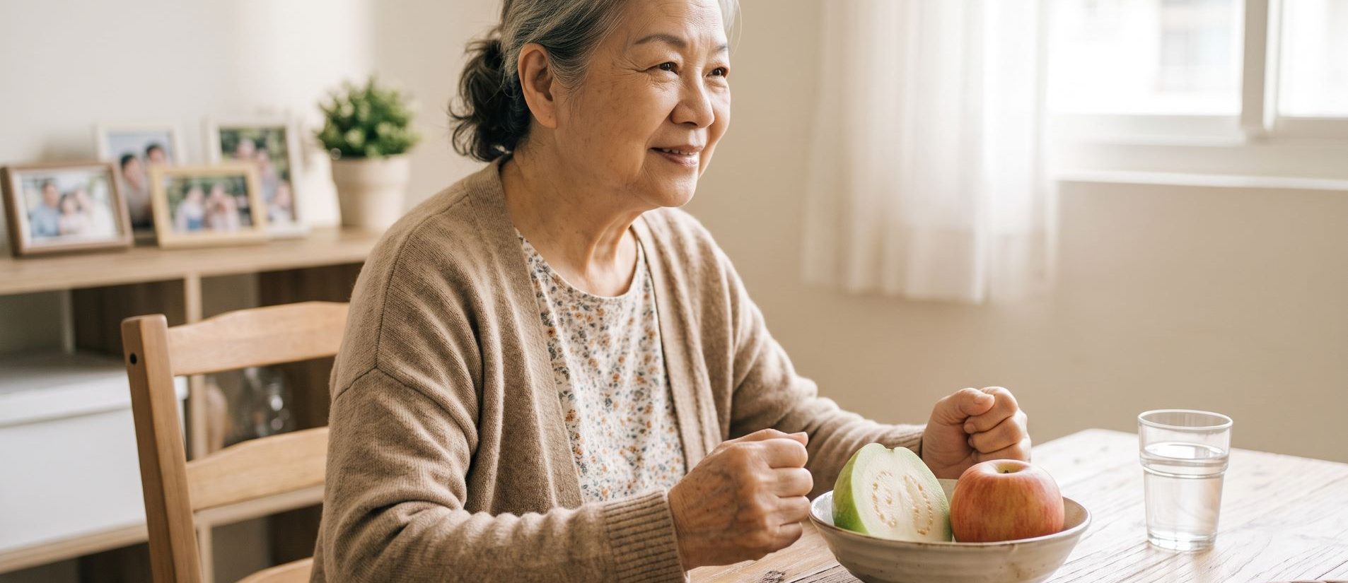 糖尿病日常保健應注意進食順序，並挑選芭樂、蘋果等低升糖水果，飯後散步幫助肌肉吸收葡萄糖，以最貼近生活的方式控制血糖波動。