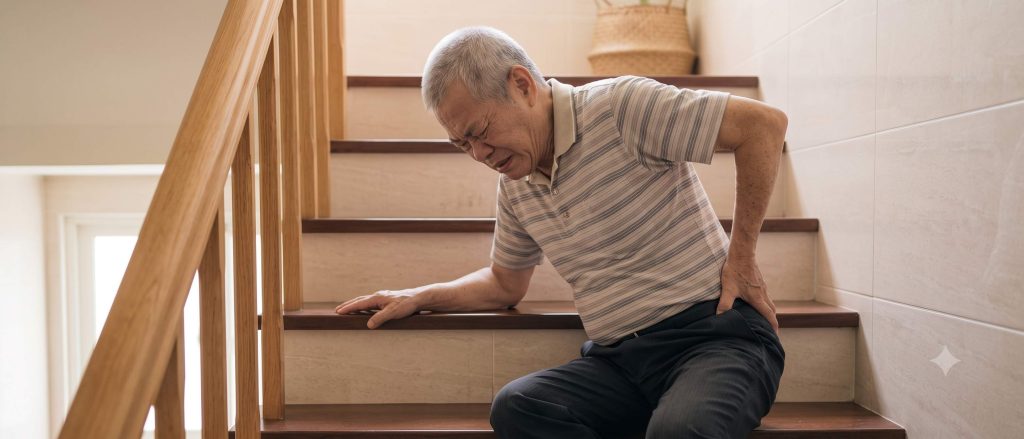 長輩站立吃力與走路變慢可能是肌少症警訊，需透過中西醫整合調理